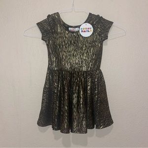 Dot Dot Smile Christmas Holiday Fancy Dress 2t Black/Gold